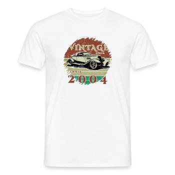 22e anniversaire - Classique - Millésime depuis 04/2004 - T-shirt homme - blanc - Devant - AI Model Male 178 dark (178cm)