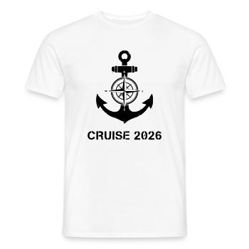 Anker Kompass Cruise 2026 - Männer T-Shirt - Weiß - Vorne - AI Model Male 178 dark (178cm)