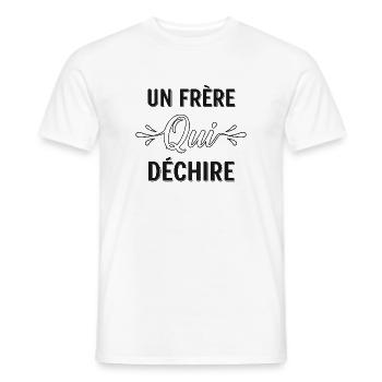 Cadeau homme T shirt homme un frère qui déchire - T-shirt homme - blanc - Devant - AI Model Male 178 dark (178cm)