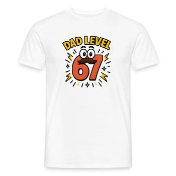 Dad Level 67 Six Seven Meme Father Dad Humor - Men's T-Shirt - white - Front - AI Model Male 178 dark (178cm)