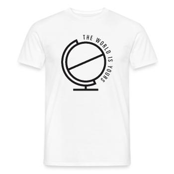 Die Welt gehört dir - Männer T-Shirt - Weiß - Vorne - AI Model Male 178 dark (178cm)