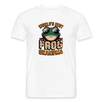 Worlds Best Frog Grandma Funny Frog Granny With - Men's T-Shirt - white - Front - AI Model Male 178 dark (178cm)