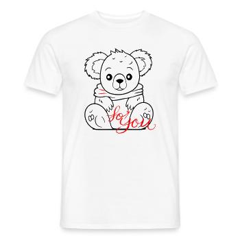 Teddy for you - Men's T-Shirt - white - Front - AI Model Male 178 dark (178cm)