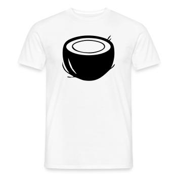 Kokosnuss-Silhouette – Tropical Paradise Design - Männer T-Shirt - Weiß - Vorne - AI Model Male 178 dark (178cm)