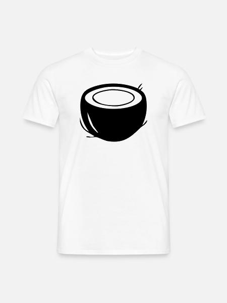 Coconut Silhouette – Tropical Paradise Design - Men's T-Shirt - white