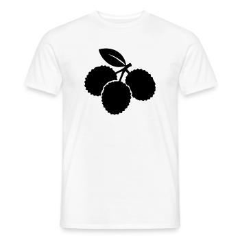 Lychee Silhouette – Exotic Fruit Design - Men's T-Shirt - white - Front - AI Model Male 178 dark (178cm)