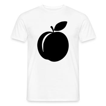 Pfirsich-Silhouette – süßes Sommerdesign - Männer T-Shirt - Weiß - Vorne - AI Model Male 178 dark (178cm)