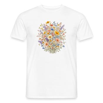 Vintage Blumen-Frauen-Wildblumen-Gartengarten - Männer T-Shirt - Weiß - Vorne - AI Model Male 178 dark (178cm)