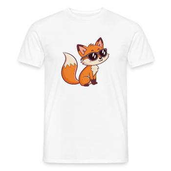 Fox Stylish Dark Glasses - Männer T-Shirt - Weiß - Vorne - AI Model Male 178 dark (178cm)