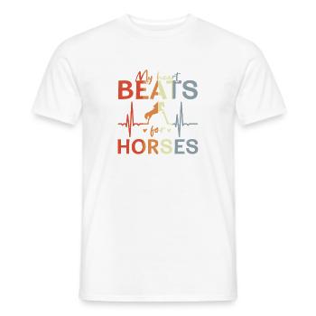 Ich liebe Reiten - Männer T-Shirt - Weiß - Vorne - AI Model Male 178 dark (178cm)