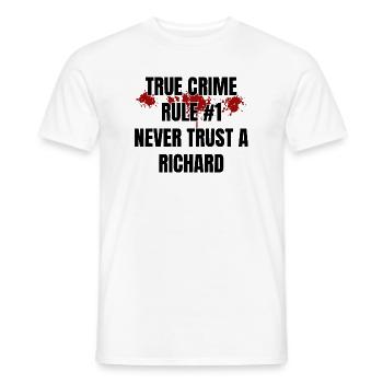 Richard des crimes réels - T-shirt homme - blanc - Devant - AI Model Male 178 dark (178cm)