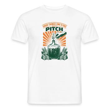 Gutes kommt mit Hefe | Hobbybrauen - Männer T-Shirt - Weiß - Vorne - AI Model Male 178 dark (178cm)