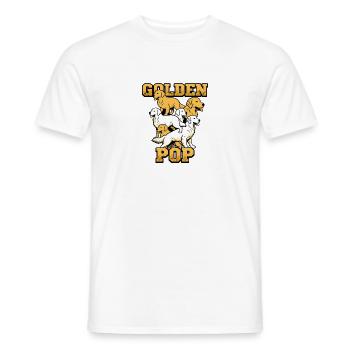 Design des chiens Pop Art Golden Retriever - T-shirt homme - blanc - Devant - AI Model Male 178 dark (178cm)