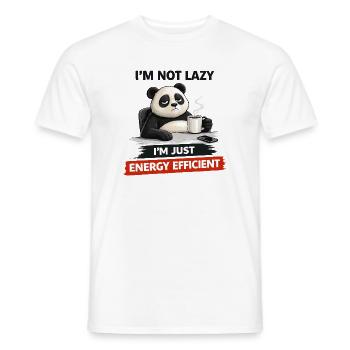 Energy Efficient Panda Brew - Men's T-Shirt - white - Front - AI Model Male 178 dark (178cm)