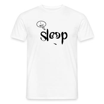 i am so sleepy - Männer T-Shirt - Weiß - Vorne - AI Model Male 178 dark (178cm)