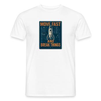 Symbole de fusée : Agir vite - T-shirt homme - blanc - Devant - AI Model Male 178 dark (178cm)