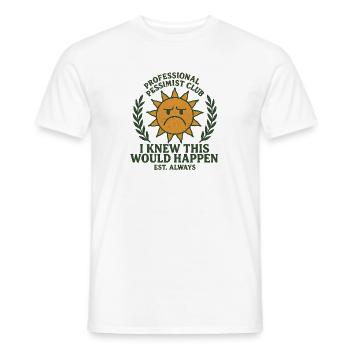 Pessimistensonnen Klub - Männer T-Shirt - Weiß - Vorne - AI Model Male 178 dark (178cm)