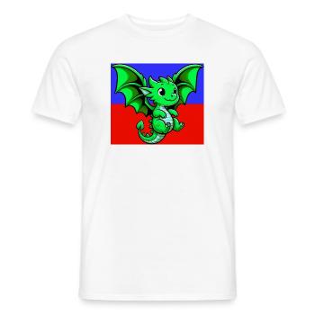 Drache - Männer T-Shirt - Weiß - Vorne - AI Model Male 178 dark (178cm)
