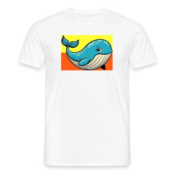 Wal - Männer T-Shirt - Weiß - Vorne - AI Model Male 178 dark (178cm)