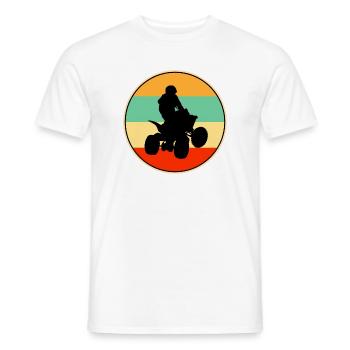 Slogan rétro tout-terrain tout-terrain quad quad Heartbeat - T-shirt homme - blanc - Devant - AI Model Male 178 dark (178cm)