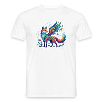 Magie des couleurs des ailes de renard - T-shirt homme - blanc - Devant - AI Model Male 178 dark (178cm)