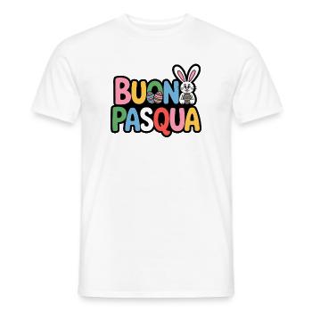 Bunny Happy Easter - Men's T-Shirt - white - Front - AI Model Male 178 dark (178cm)