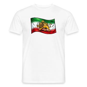 Persia Iran Flag - Men's T-Shirt - white - Front - AI Model Male 178 dark (178cm)