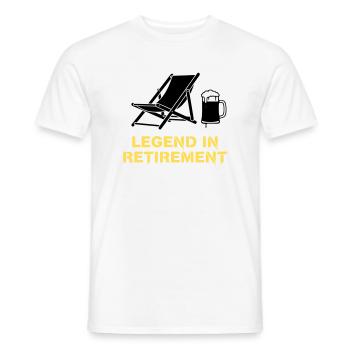 Retired Legend Pension Deck Chair - Men's T-Shirt - white - Front - AI Model Male 178 dark (178cm)