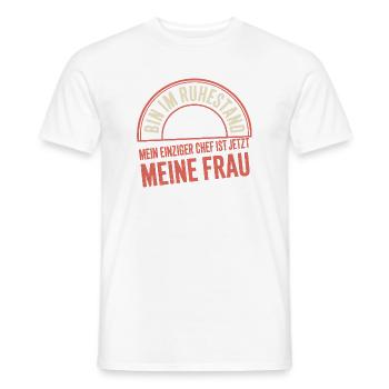 Rentner Bin Im Ruhestand Pensionär Kollege Rente - Männer T-Shirt - Weiß - Vorne - AI Model Male 178 dark (178cm)