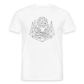 Landscape Polygon - Men's T-Shirt - white - Front - AI Model Male 178 dark (178cm)