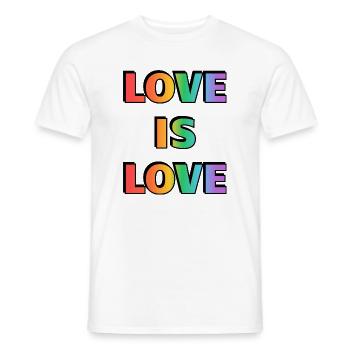 Love is Love Rainbow LGBT-Stolz - Männer T-Shirt - Weiß - Vorne - AI Model Male 178 dark (178cm)