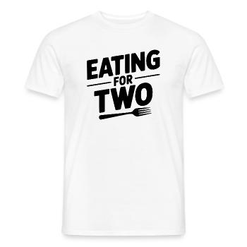 Eating for Two - Men's T-Shirt - white - Front - AI Model Male 178 dark (178cm)