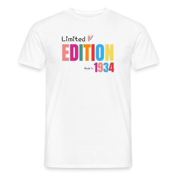 Limited edition Made in 1934 - Men's T-Shirt - white - Front - AI Model Male 178 dark (178cm)