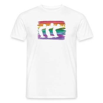 Artistic Swim Team Synchronschwimmen - Männer T-Shirt - Weiß - Vorne - AI Model Male 178 dark (178cm)