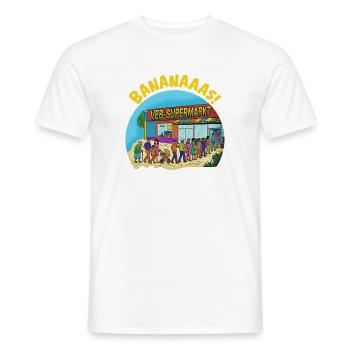Banananaas VEB-Supermarkt. - Männer T-Shirt - Weiß - Vorne - AI Model Male 178 dark (178cm)