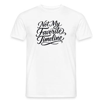 Sarkasmus ist nicht meine Lieblings-Timeline Lusti - Männer T-Shirt - Weiß - Vorne - AI Model Male 178 dark (178cm)