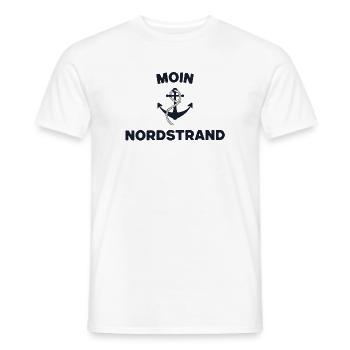 Moin Nordstrand – Maritime Anchor Design - Men's T-Shirt - white - Front - AI Model Male 178 dark (178cm)