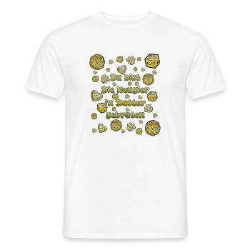 Neugier In Butter Gebraten - Männer T-Shirt - Weiß - Vorne - AI Model Male 178 dark (178cm)