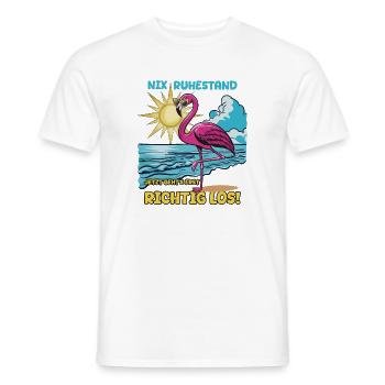 Ruhestand? Jetzt geht es erst richtig los! - Männer T-Shirt - Weiß - Vorne - AI Model Male 178 dark (178cm)
