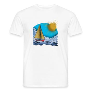 Sonnensegler am Meer 2 - Männer T-Shirt - Weiß - Vorne - AI Model Male 178 dark (178cm)