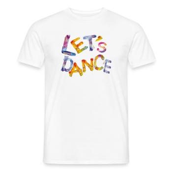 tanzende Buchstaben - Männer T-Shirt - Weiß - Vorne - AI Model Male 178 dark (178cm)