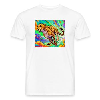 Gepard - Männer T-Shirt - Weiß - Vorne - AI Model Male 178 dark (178cm)