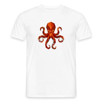 Polygone Calamar Pieuvre - T-shirt homme - blanc - Devant - AI Model Male 178 dark (178cm)