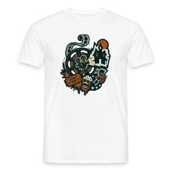Horror Cinema Retro Film Design - Men's T-Shirt - white - Front - AI Model Male 178 dark (178cm)