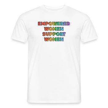 Empowered Women Support Women - Men's T-Shirt - white - Front - AI Model Male 178 dark (178cm)