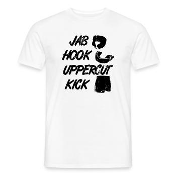 Techniques de kickboxeur - T-shirt homme - blanc - Devant - AI Model Male 178 dark (178cm)