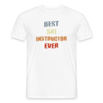 Skitrainer - Männer T-Shirt - Weiß - Vorne - AI Model Male 178 dark (178cm)