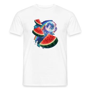 Weltraummelone Neon Kosmos - Männer T-Shirt - Weiß - Vorne - AI Model Male 178 dark (178cm)
