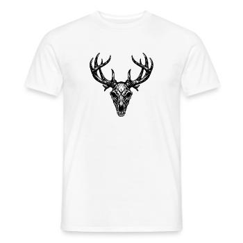 Hirschschädel - Männer T-Shirt - Weiß - Vorne - AI Model Male 178 dark (178cm)