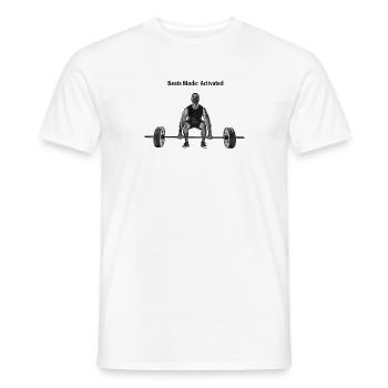 Mode Beats Actif : Renforcement musculaire - T-shirt homme - blanc - Devant - AI Model Male 178 dark (178cm)